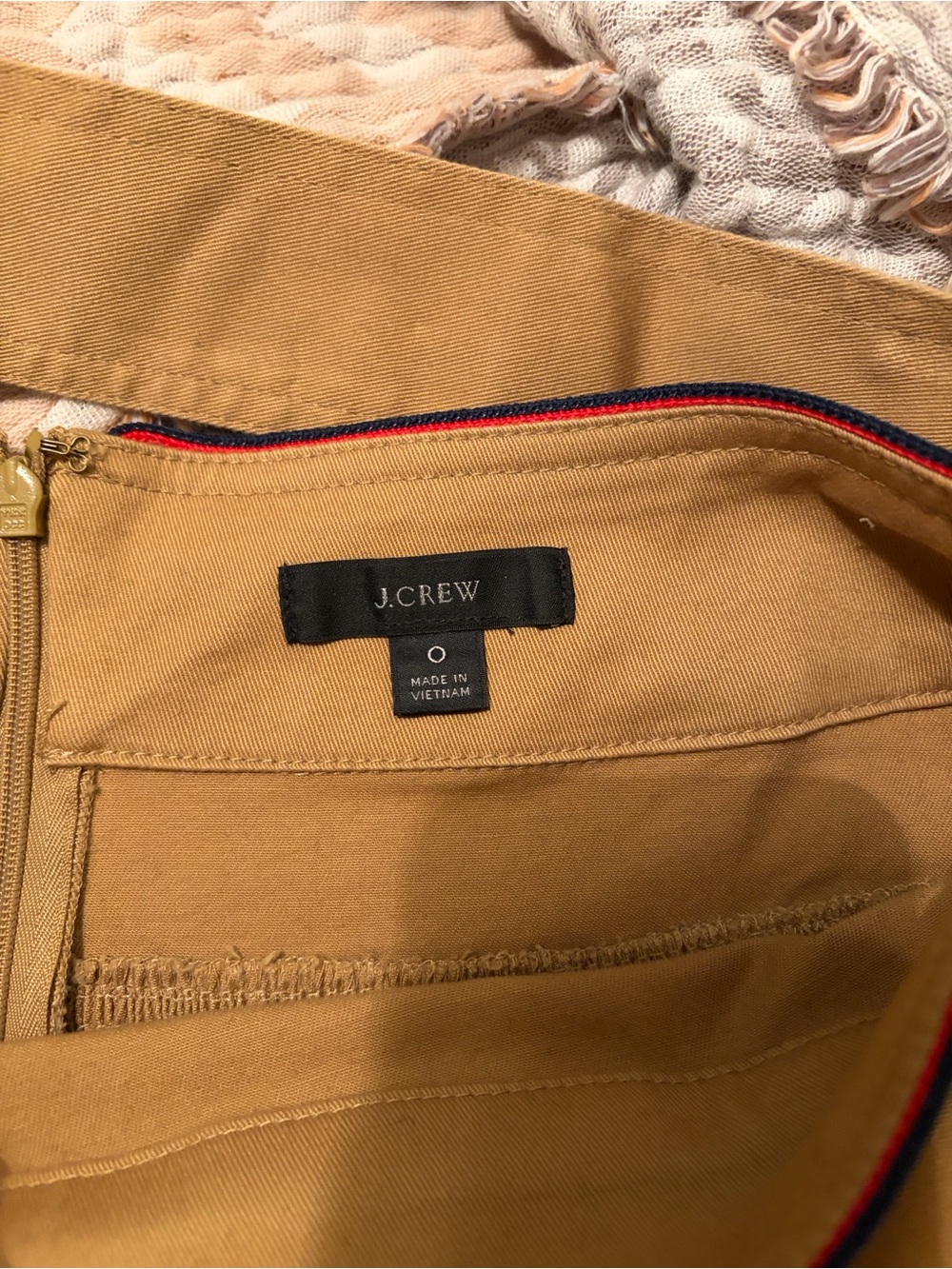 Women’s Tan A-Line Belted Skirt - Picture 2 of 6